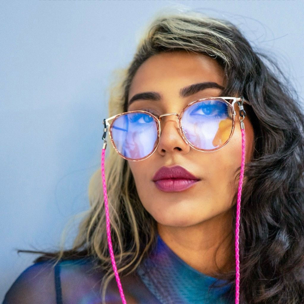 Marco Óptico Redondo Rosado Light At Night | TR90 + BlueBlock | Unisex