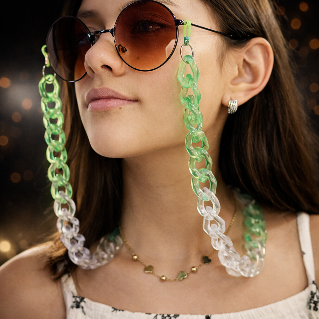 Sujetagafas Acrílico Bicolor – At Night Sunglasses