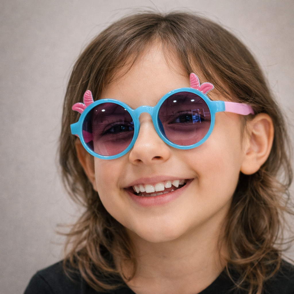 Gafas Kids Fantasy Azul y Rosa | Diseño Redondo con Alas UV400 At Night