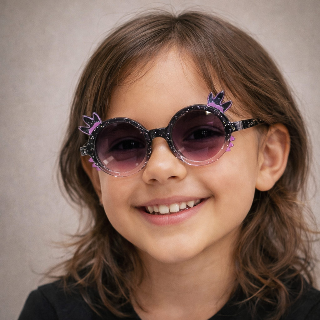 Gafas Kids Princess Glitter Red | Diseño de Corona con Protección UV400 At Night