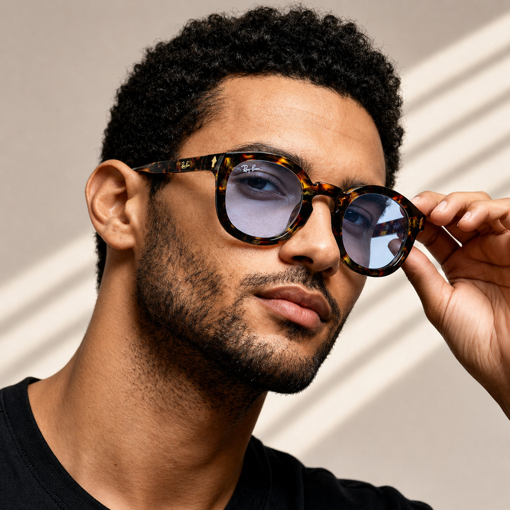Ray-Ban Tortoise Retro | Gafas de Sol Carey Blue & Orange | At Night