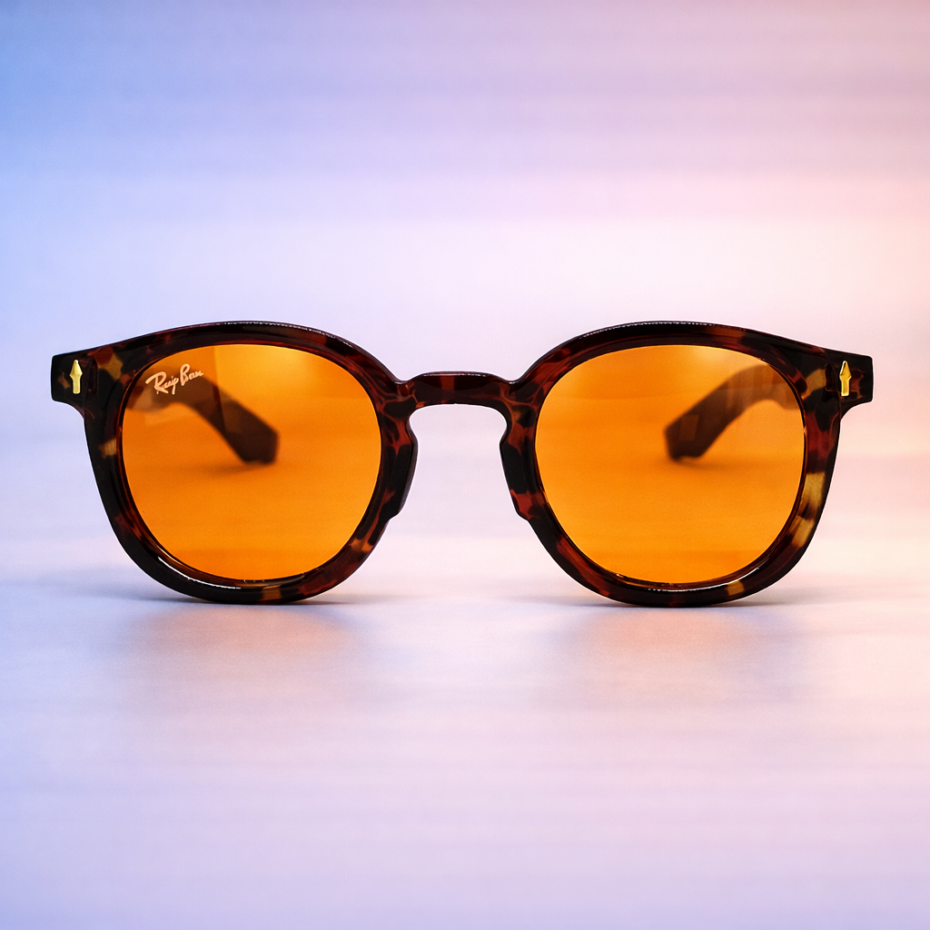 Ray-Ban Tortoise Retro | Gafas de Sol Carey Blue & Orange | At Night