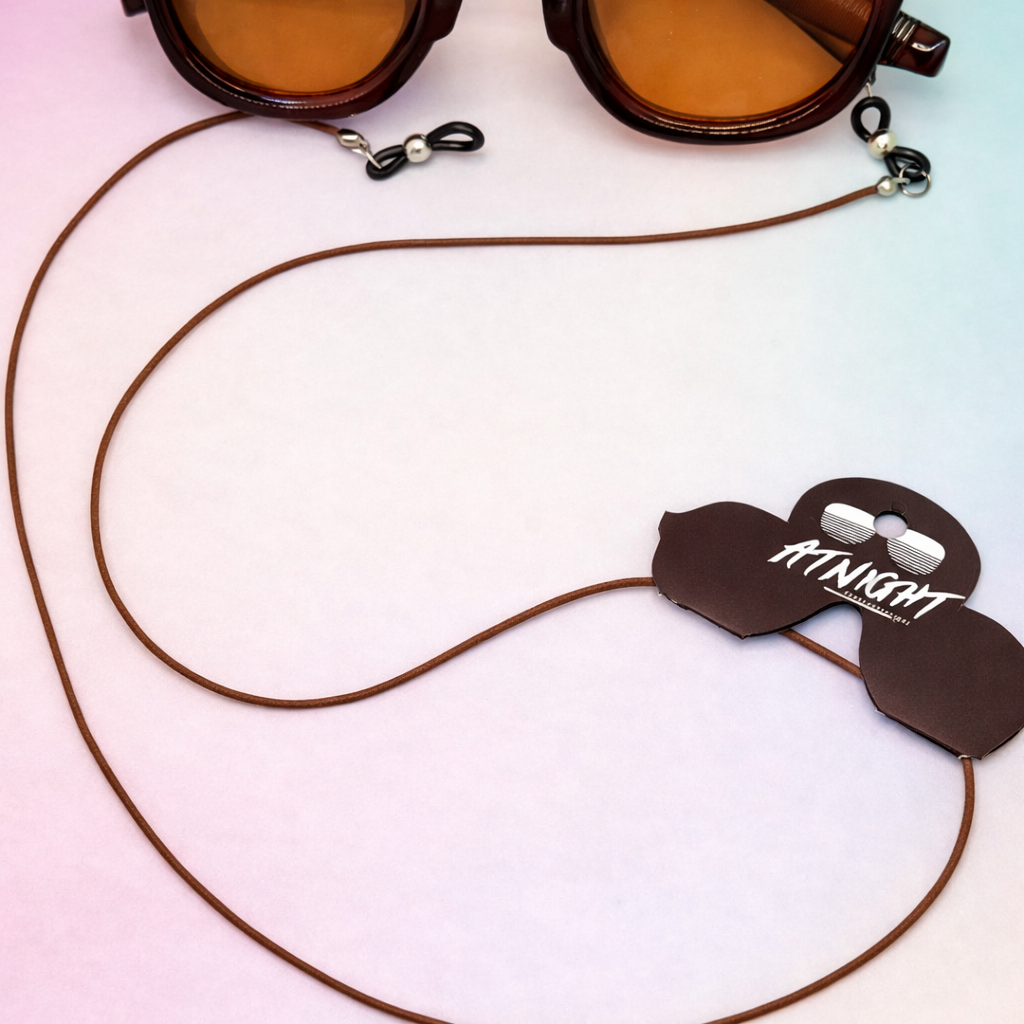Sujetagafas Cuero Delgado Premium – Cordón Minimalista para Gafas | AT NIGHT