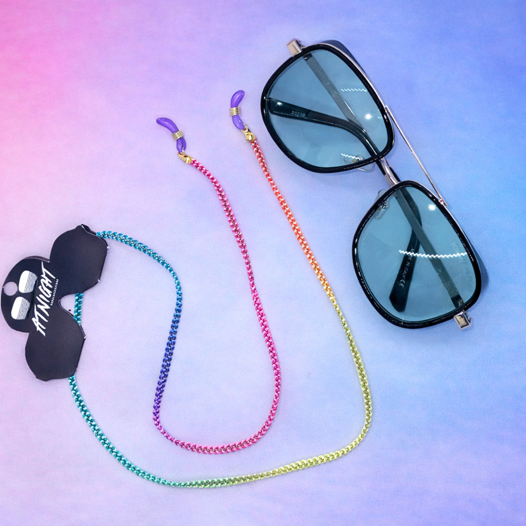 Sujetagafas Hilo Trenzado Multicolor – Cordón Flexible para Uso Diario | AT NIGHT