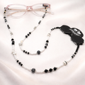 Sujetagafas Murano Blanco & Negro – Cadena Premium para Gafas | At Night