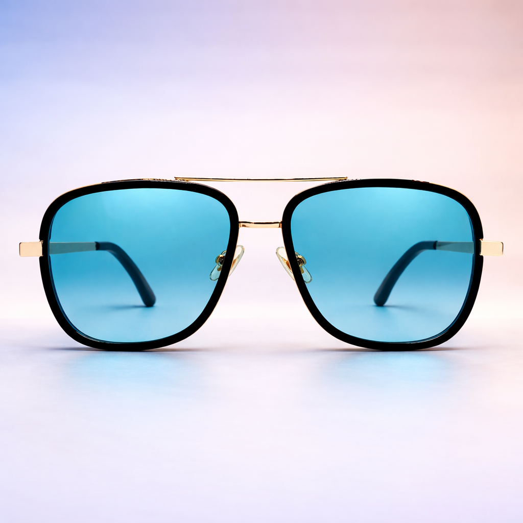 Tony Stark Icon Aviator – Blue & Yellow Edition | At Night Sunglasses